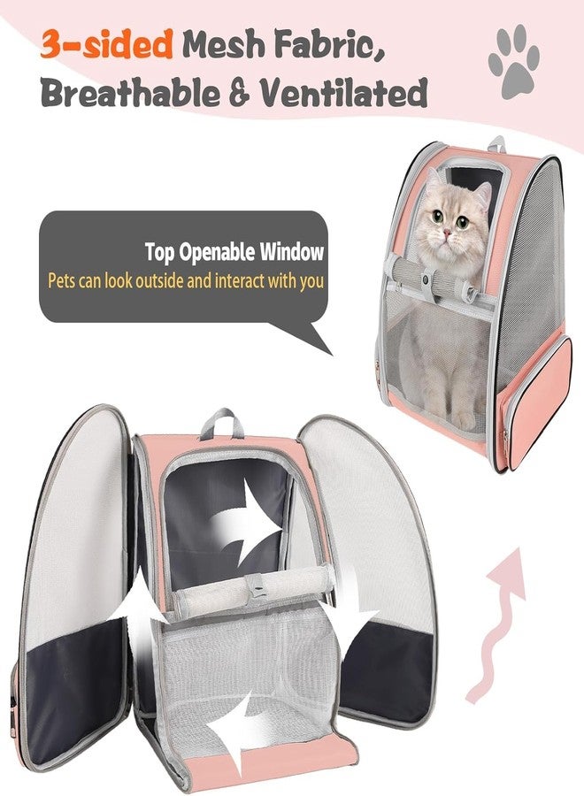 ELEXIQ Innovative Traveler Bubble Backpack Pet Carriers for Cats and Dogs Designed for Travel, Hiking & Outdoor Use (Pink) - Image 3